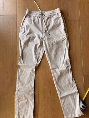 Faherty Light Beige Essential Drawstring Pants